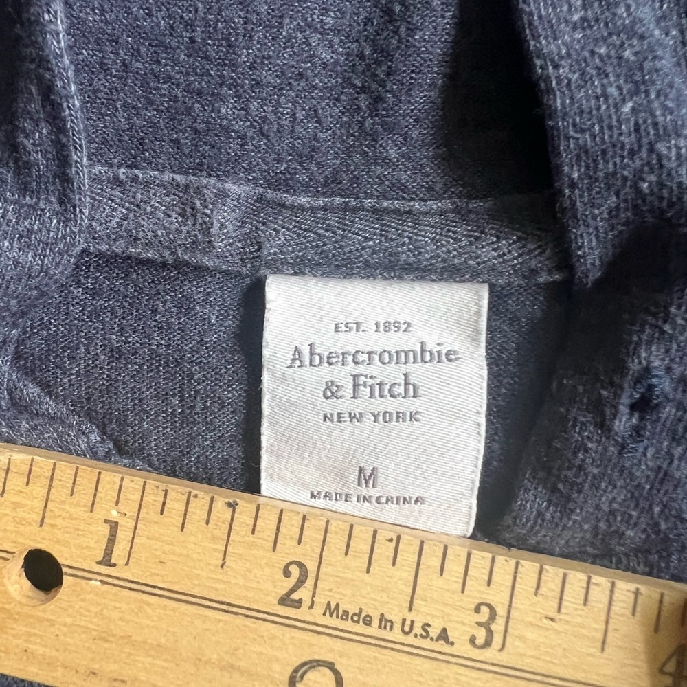 Abercrombie & Fitch Navy Blue Zip-Up Hoodie - Picture 7 of 7